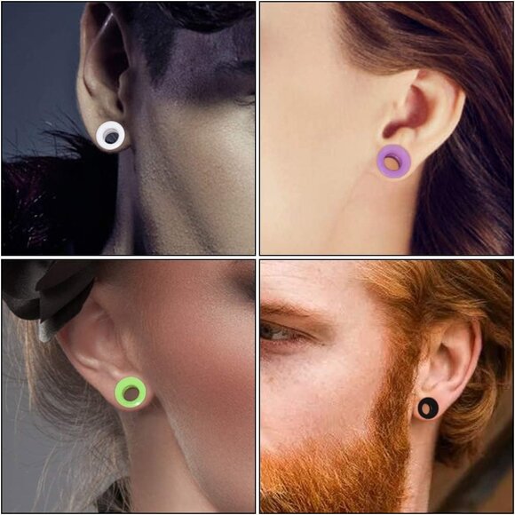Value Pack of 20 Silicone Ear Skin Gauges – Perfectly Sized Plugs from 2g to 1" - Picture 3 of 5